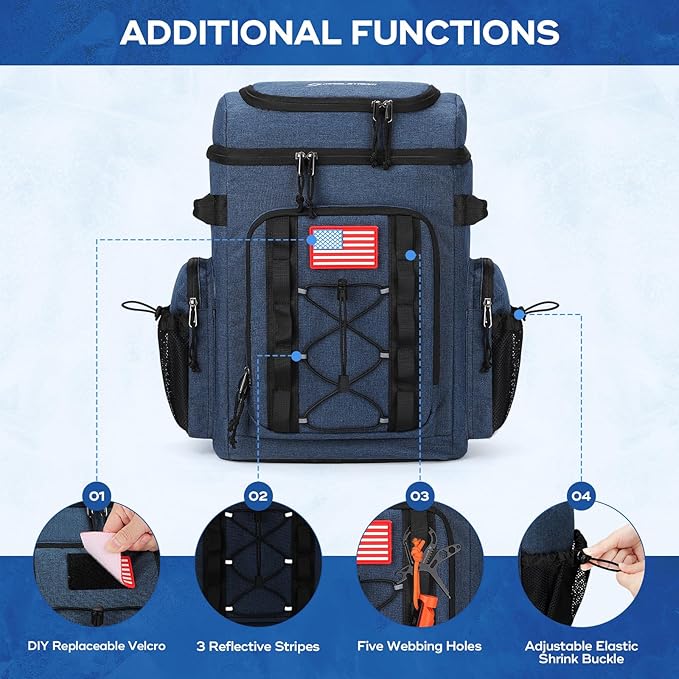 Maelstrom Backpack Cooler,Soft Lightweight Leakproof Cooler Backpack,35 Can Insulated Cooler Bag,Keeps 35 Cans Hot/Cold for Up to 16 Hours,Waterproof Lunch Backpack for Men Women-Blue