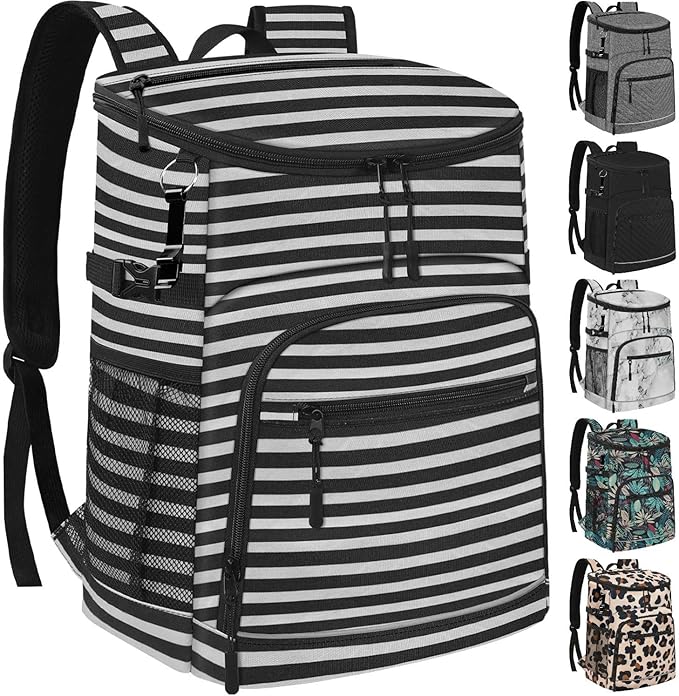 Cooler Backpack Insulated Leakproof Waterproof Backpack Cooler Bag 30/45 Cans, Large Capacity Lightweight Travel Camping Beach Backpack Cooler Ice Chest for Men and Women