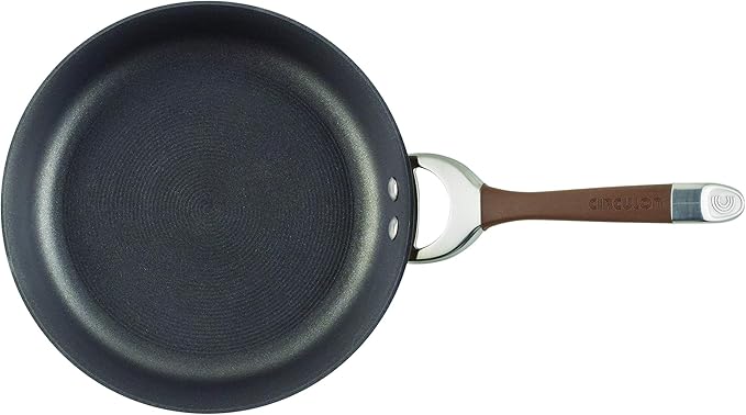 Circulon Symmetry Hard Anodized Nonstick Frying Pan Set / Fry Pan Set / Hard Anodized Skillet Set - 10 Inch and 12 Inch, Brown