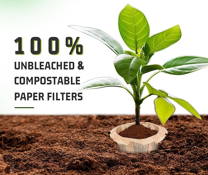 VIVI SKY Disposable K Cup Coffee Filters,200 Count Coffee Filter Paper Filters for Keurg Brewers Single Serve 1.0 and 2.0, Use with Reusable K Cup Coffee Pods (200, Unbleached)