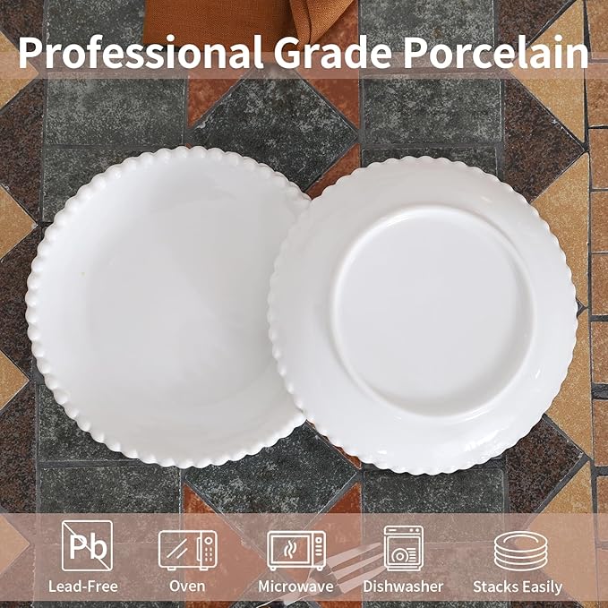 OMAYKEY 5.5 Inch Small Ceramic Dessert Plates Set of 12, Small Appetizer Plates, Porcelain Round Shaped Mini White Plate, for Cake Waffles Snacks Side Dish, Oven Microwave Dishwasher Safe