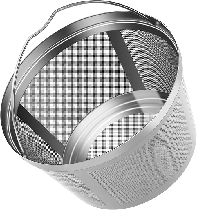 Reusable Coffee Filters 8-12 Cup Permanent Coffee Filters Basket Washable Compatible with Mr. Coffee Black & Decker Coffee Maker Filter 6-12 Cup