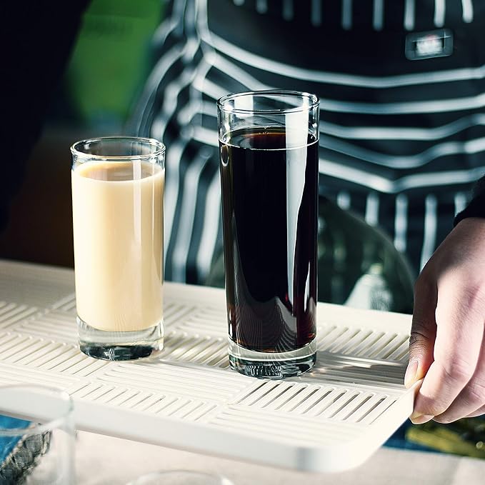 LUXU Premium Highball Drinking Glasses (Set of 6)-7 oz Tom Collins Glasses,Clear Tall Glass Cups,Cute Cocktail Glasses,Lead-free Water Glasses Bar Glassware for Mojito Beverages and Mixed Drinks