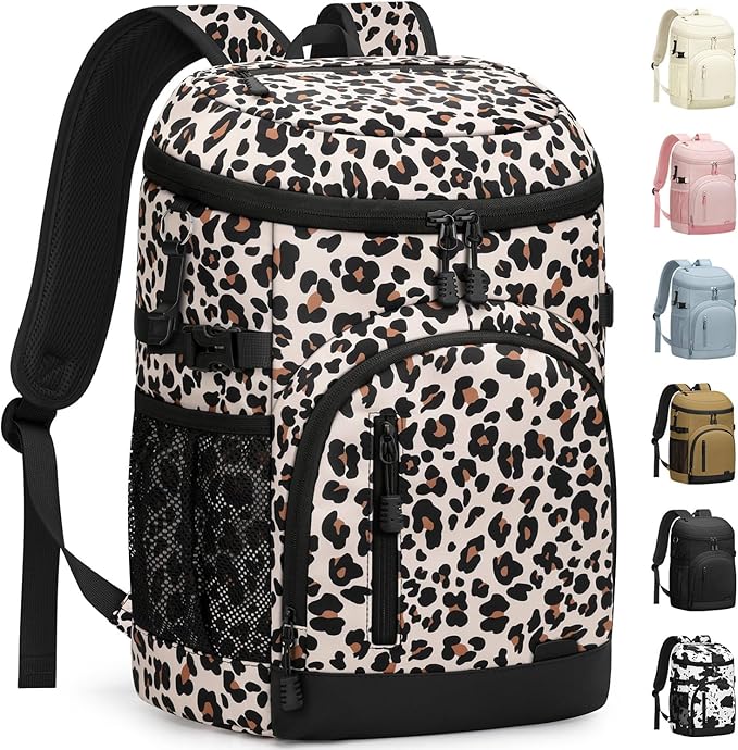 Cooler Backpack Insulated Waterproof,30 Cans Backpack Coolers Leakproof Lunch Backpack for Men Women Portable Soft Cooler Bag for Beach Camping Travel Picnic