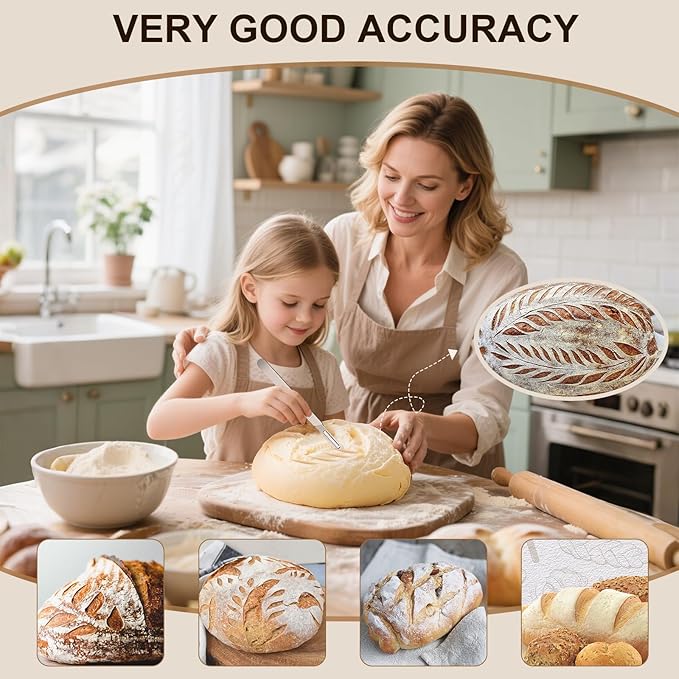 Bread Lame & Sourdough Scoring Tool - Professional Bread Scoring Tool with 10 Ultra-Sharp Blades, Premium Dough Scorer for Artisan Sourdough Baking, Ergonomic Design & Durable Blades