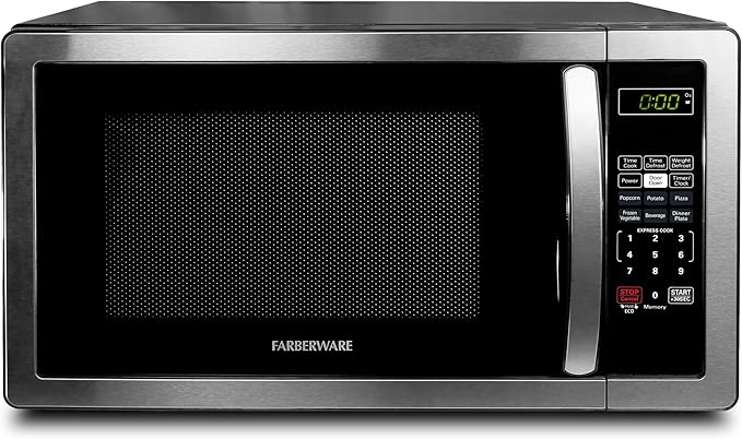 Farberware FMWO11AHTBKB 1.1 Cu. Ft. Stainless Steel Countertop Microwave Oven
