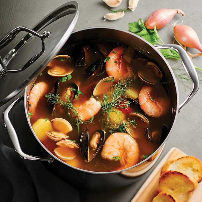 Tramontina Signature Tri-Ply Clad Stainless Steel 13-Piece Cookware Set with Lids, Pots and Pans Kitchen Set, Induction-Ready, Dishwasher-Safe, NSF-Certified