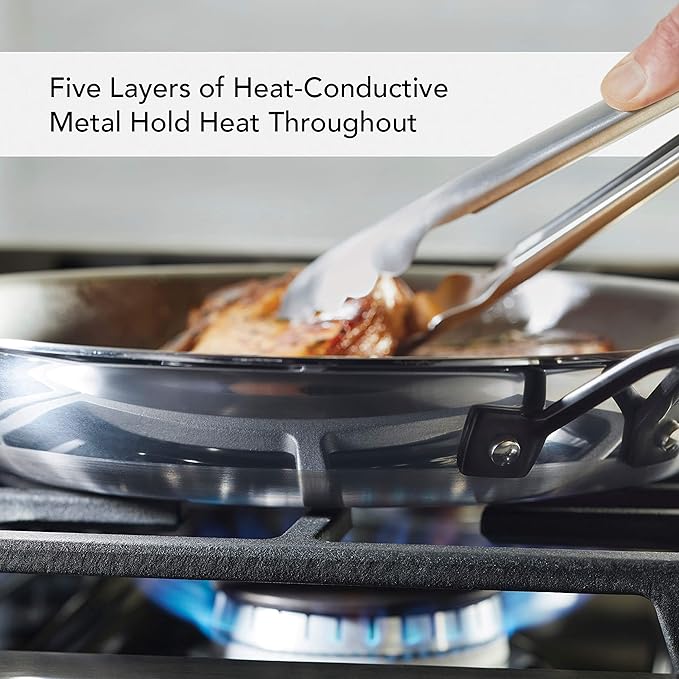 KitchenAid Polished Stainless Steel Frying Pan Set/Skillets