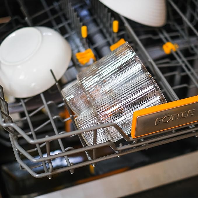 Ribbed Drinking Glasses Set of 6, 14oz Water Glasses,Vintage Glass Cups,Clear Glass Tumbler,Ribbed Glassware for Cocktail,Iced Coffee,Juice,Mojito,Decor,Gifts