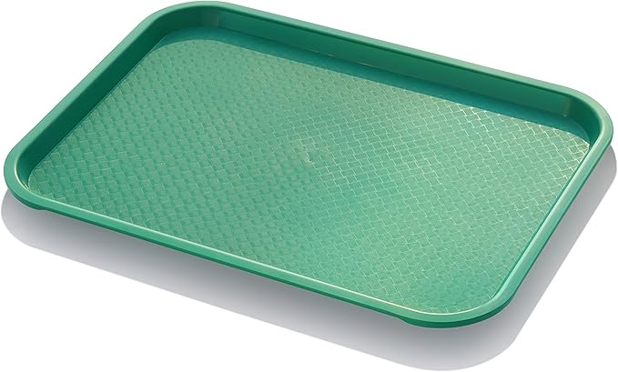 New Star Foodservice Fast Food Tray, Set of 12 (Green, 12 by 16-Inch)