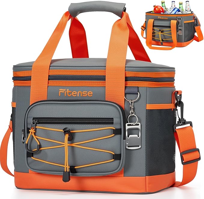 Soft Cooler Bag Insulated 20L/33L, 27/50 Cans Collapsible Camping Coolers 4-Layer Leakproof Portable Ice Chests for Beach, Travel, Picnic, Grocery, Kayaking