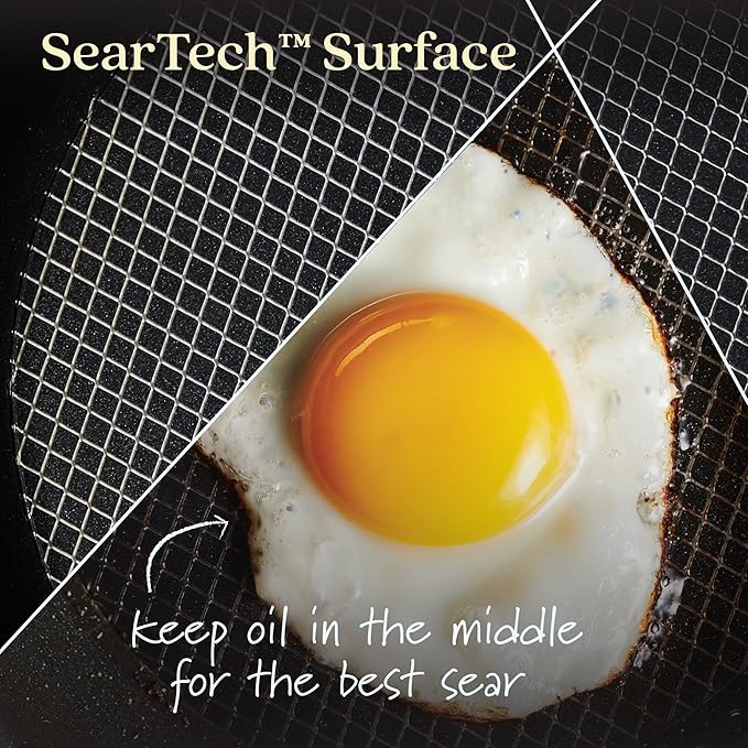 Anolon X Aluminum Nonstick Cookware Frying Pans/Skillet Set, 8.25 Inch and 10 Inch - Dark Gray