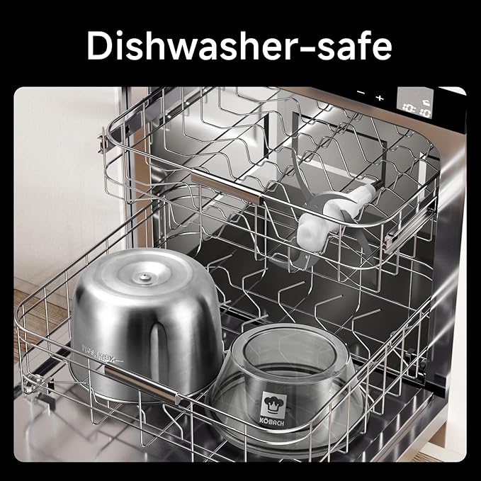 Electric Food Processor & Meat Grinder – 1.9 Qt Food Chopper with Pure Copper Motor, Dual-Layer Blades, Procesador de Alimentos Electrico