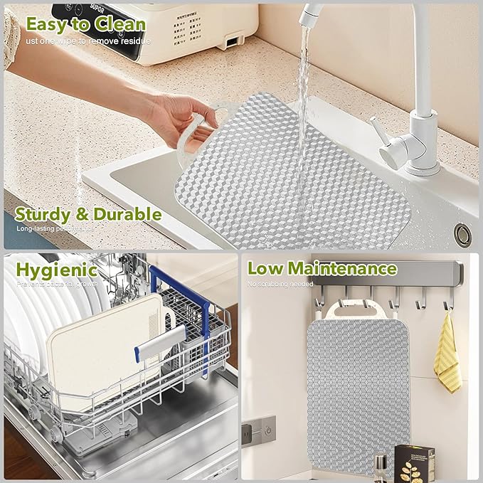 Titanium Cutting Board,Cutting Board for Kitchen Cutting Boards Double Sided with Pure Titanium & Wheat Straw PP, Easy to Clean, Non-Slip, for Meat & Vegetables, Kitchen Gift14.1X9.8