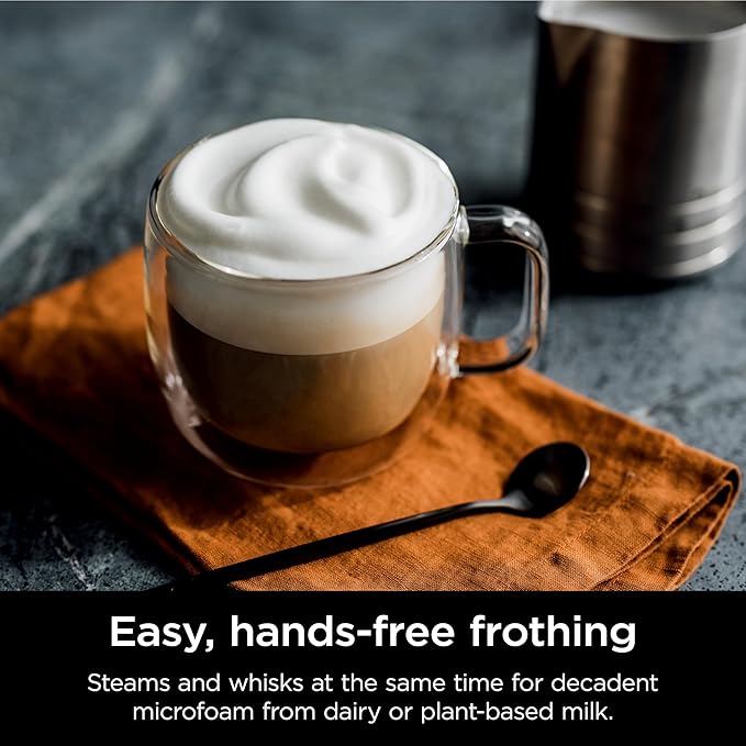 Ninja Luxe Cafe Premier Series, Espresso Machine, Drip Coffee, Rapid Cold Brew, Integrated Grinder, Hands-Free Frother, with Knock Box, Water Filter, Cleaning Tablets, Descaler, ES601GM