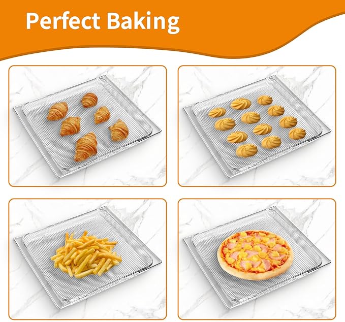 Air Fryer Oven Basket Replacement Baking Trays for Ninja Foodi DT251 DT201 Series Air Fryer Oven, Mesh Basket,Air Fryer Accessories for Ninja Foodi 10-in-1 Smart XL Air Fry Oven