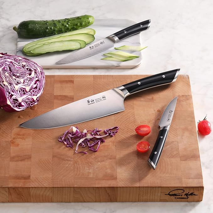 Cangshan HELENA Series German Steel Forged Starter Knife Set (Black, 3-Piece)