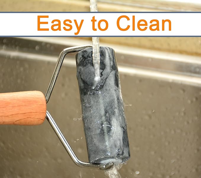 Tianman Rolling Pin Pizza Roller, Marble Roller Non-Stick T-Type, For Cake Baking Tortilla Fudge Pizza Cookies and Other Kitchen Baking Cooking (Type 2 Black).