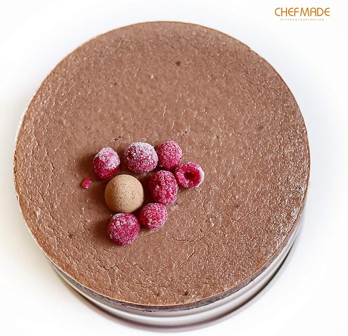CHEFMADE Round Cake Pan, 8-Inch with Removable Loose Bottom Non-Stick Chiffon Bakeware for Oven and Instant Pot Baking (Champagne Gold)