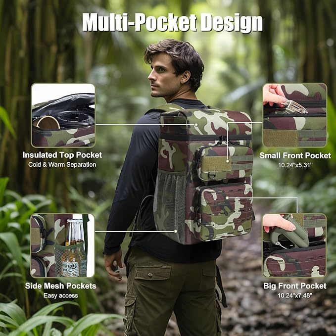 Backpack Coolers Insulated Leak Proof, 36 Cans Large Cooler Backpack Insulated Waterproof. Soft Cooler Bag for Beach Travel Outdoor Camping Picnic