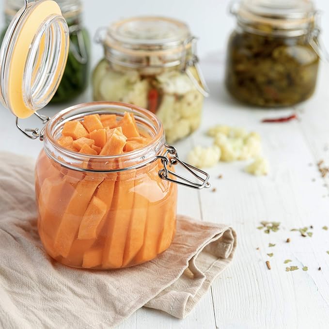 Galashield Glass Jars with Lids 24 oz Food Storage Jars with Airtight Lids Leak Proof Glass Canisters Kitchen Jars