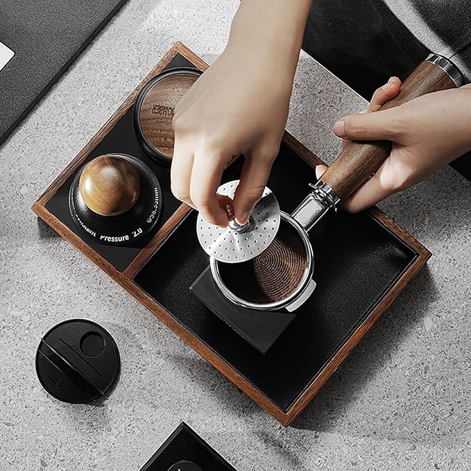 MHW-3BOMBER Espresso Puck Screen Holder - Silicone Puck Screen Stand - Compatible with 58mm 53mm 51mm Reusable Coffee Filters 3 Coffee Filters - Coffee Puck Screen Holder SP5537-OS