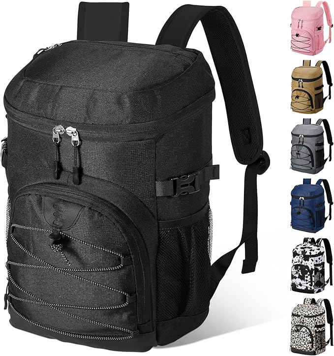 Cooler Backpack, Lightweight and Soft Backpack Cooler for Men Women, Insulated Lunch Bag for Camping Traveling Hiking