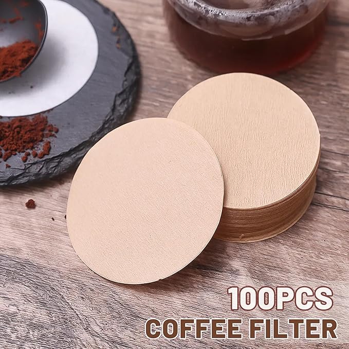 100 Count Unbleached Coffee Filters,Paper Filter Compatible With OXO Good Grips Coffee Maker & Compact Cold Brew Coffee Maker