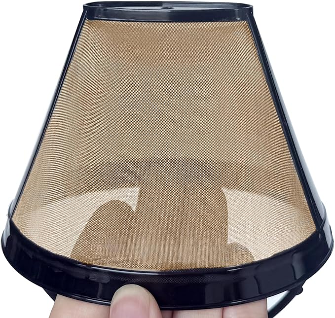 #4 Gold Cone Reusable Permanent Coffee Basket Filter Replacement for Cuisinart Coffee Maker (Pack of 4)