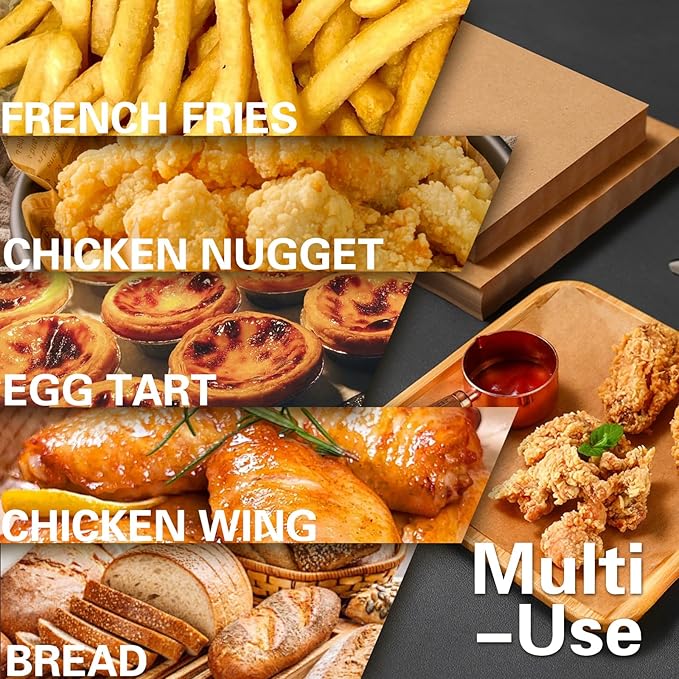 Air Fryer Paper Liners, 100 PCS Unbleached Parchment Paper Air Fryer Liners Disposable Compatible with Instant Pot 10 QT Air Fryer Accessories Non-Stick Baking Sheets