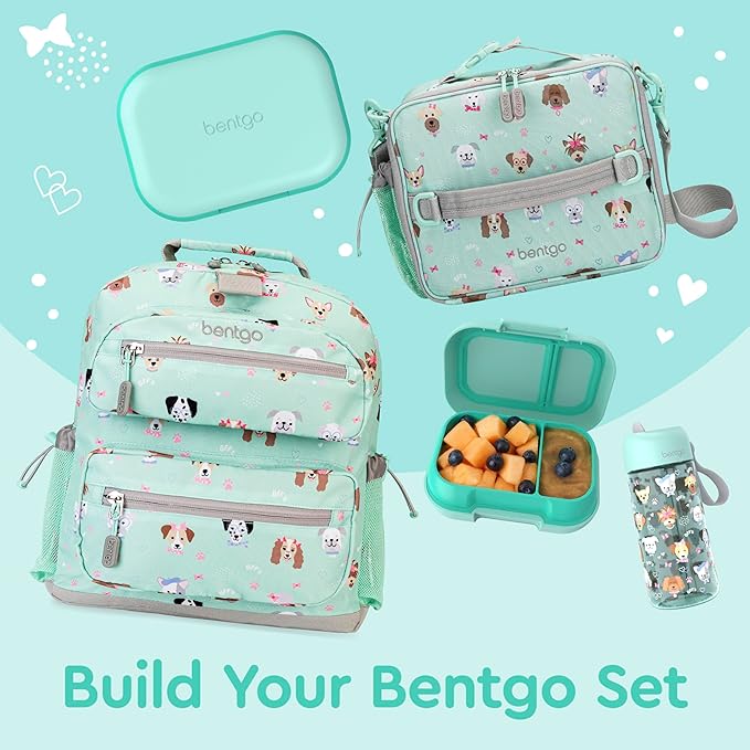 Bentgo Chill Kids Leak-Proof Lunch Box - 4-Compartment Bento Box with Built-In Ice Pack, 3.3 Cup Capacity, PFAS & BPA-Free, Microwave & Dishwasher Safe, Ideal Size for Ages 3 to 7 (Aqua)