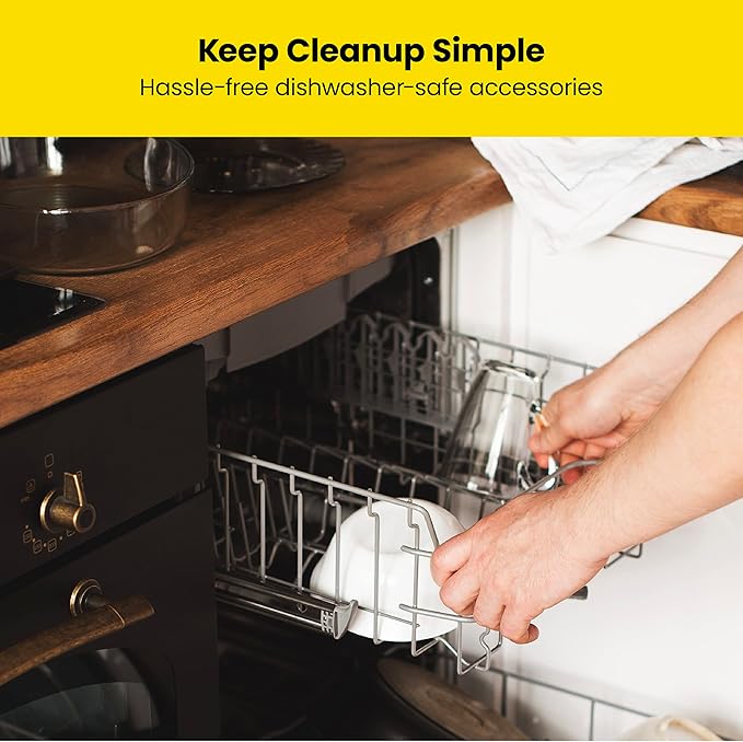 Chefman TurboFry 5-Quart Air Fryer, Integrated 60-Minute Timer for Healthy Cooking, Cook with 80% Less Oil, Adjustable Temperature Control, Nonstick Dishwasher-Safe Basket and Tray, Black