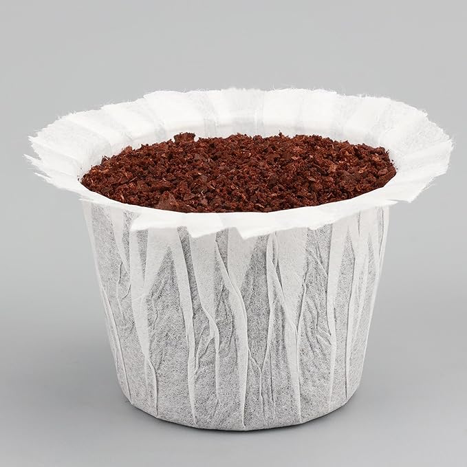 100 Count Disposable Coffee Paper Filters Compatible with Keurig Single Serve 1.0 and 2.0, Fits All Brands Reusable K Cup Filters