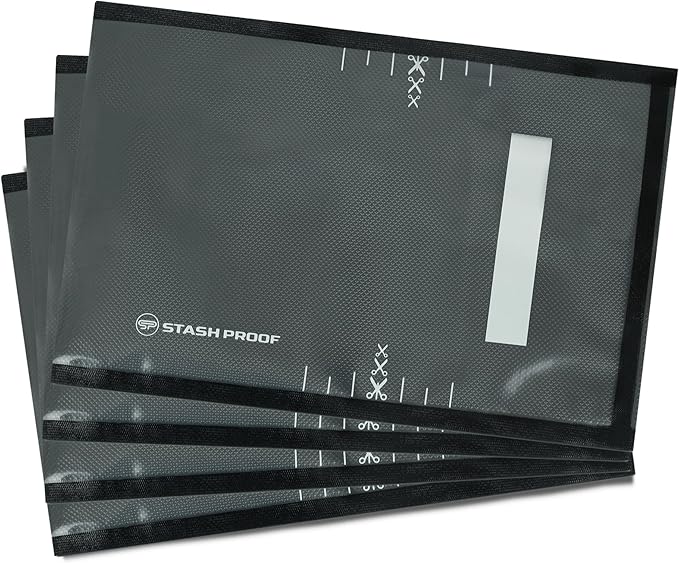 Vacuum Seal Bags 8" x 12" (100 Count) 5.5 Mil (Black and Clear) - BPA Free Commerical Grade Food Saver for Storage, Sous Vide, and Meal Prep Sealer Bag