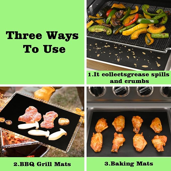 WMKGG 4 PCS Toaster Oven Liner for Ninja Flip Toaster Oven, Air Fryer Liners, Non-Stick Reusable, Airfryer Accessories 12"x12"