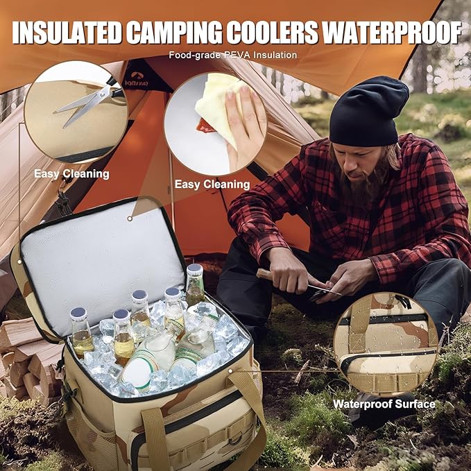 Backpack Coolers Insulated Leak Proof, 36 Cans Large Cooler Backpack Insulated Waterproof. Soft Cooler Bag for Beach Travel Outdoor Camping Picnic