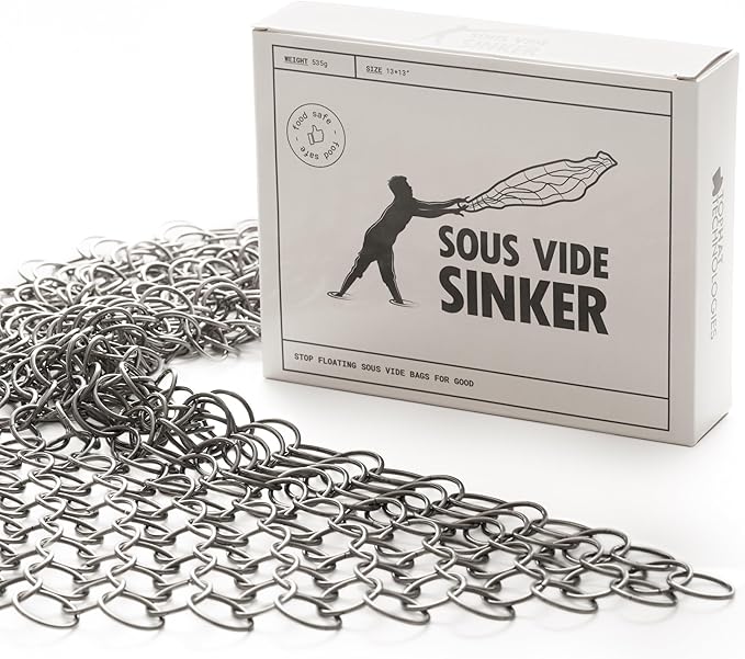 Sous Vide Sinker Food Grade Weights (1.2 LB) Heavy-Duty Stainless Steel Weights with Clips for Precise Cooking - Food Grade Sous Vide Accessory - Safe and Convenient Sous Vide Cooking Solution