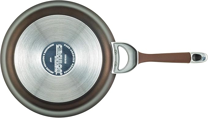 Circulon Symmetry Hard Anodized Nonstick Frying Pan Set / Fry Pan Set / Hard Anodized Skillet Set - 10 Inch and 12 Inch, Brown