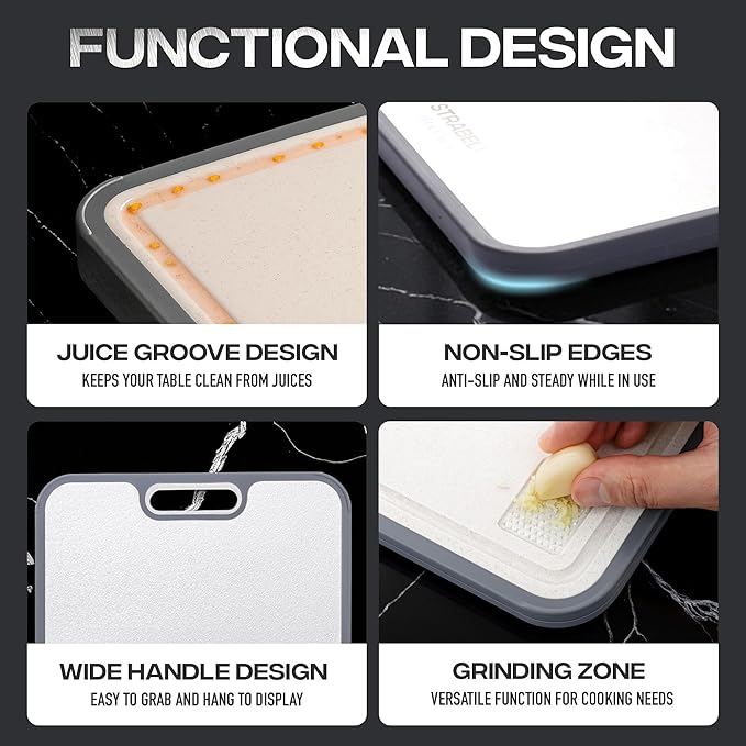 100% Pure Titanium Cutting Board - Double Sided Titanium Cutting Boards For Kitchen - Dishwasher Safe Large Cutting Board for Cutting Meats, Fruits, Vegetables