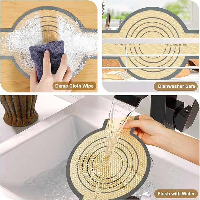 12-Piece Measuring Cups and Spoons Set with Stackable Measuring Cup, Lid, and 2 Grey Silicone Bread Slings, Unique Kitchen Gadgets for Baking and Cooking, BPA-Free, Dishwasher Safe