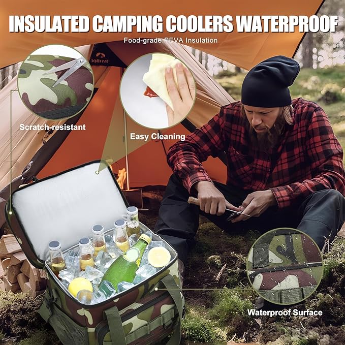 Backpack Coolers Insulated Leak Proof, 36 Cans Large Cooler Backpack Insulated Waterproof. Soft Cooler Bag for Beach Travel Outdoor Camping Picnic