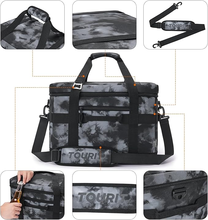 TOURIT Cooler Bag 48/60 Cans Insulated Soft Cooler Large Collapsible Cooler Bag 32/40L Lunch Coolers for Picnic, Beach, Work, Trip