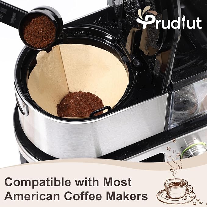 100 Count #4 Cone Coffee Filters 8-12 Cups, Disposable Natural Coffee Filters 4 Cone Paper Unbleached 4 Filters Paper Compatible with Ninja, Drip and Pour Over Coffee Maker