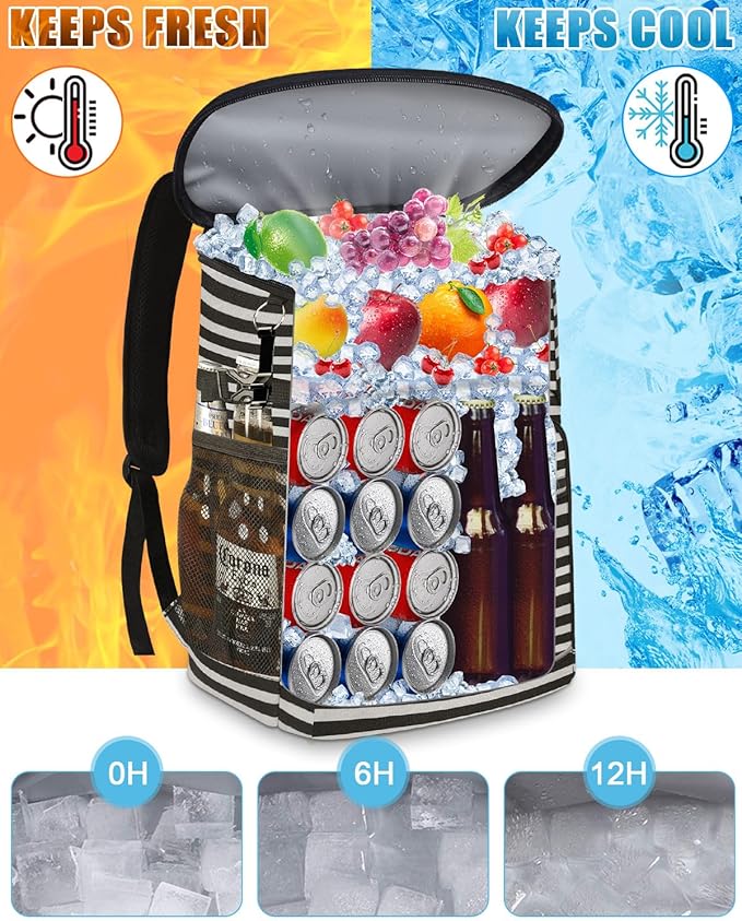 Cooler Backpack Insulated Leakproof Waterproof Backpack Cooler Bag 30/45 Cans, Large Capacity Lightweight Travel Camping Beach Backpack Cooler Ice Chest for Men and Women
