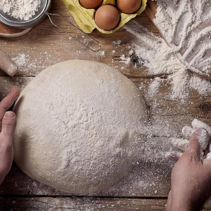 Premium Bread Proofing Set with Acacia Wood - Sourdough Bread Baking Supplies, 2 Rattan Banneton Baskets, 2 Basket Covers, Brush, Metal Scrapper, Plastic Scrapper, Scoring Lame, 5 Blades & Case