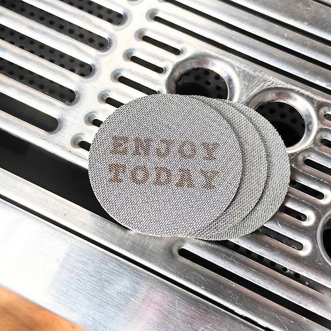 58.5mm Puck Screen for Espresso 58mm Portafilter, 3 Pack Stainless Steel Coffee Filter Screen, Reusable Espresso Puck Screen for E61 Group Head Machines