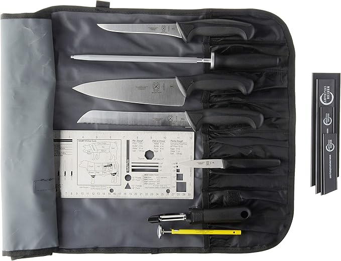 Mercer Culinary Partners in Education 13-Piece Millennia Culinary School Kit,Black