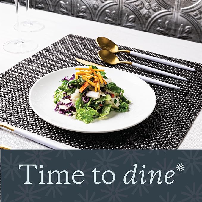 Vikko Appetizer Plates, Set of 4 White Ceramic Plates, Salad Plates Set, Stackable 8 Inch Round Plates, Dishwasher Safe, Bead and Butter Plates, Durable Plates for All Occasions