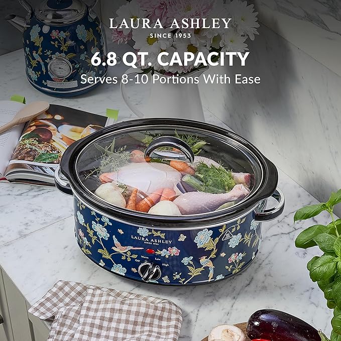 VQ- Laura Ashley 6.5L Slow Cooker - Elveden Navy