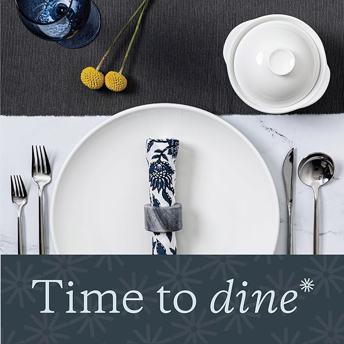 Vikko Dinner Plate, Set of 6 White Plates, Ceramic Dinner Plates Set, Stackable 12 Inch Extra Large Dinner Plates for Every Day and Special Occasion, Restaurant Style, Dishwasher Safe, Microwave Safe